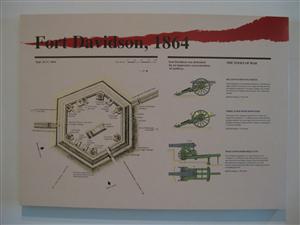 Visitor Center Interpretive Sign Describing Fort Davidson Visitor Center Interpretive Sign Describing Fort Davidson