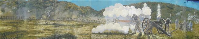 The Battle of Pilot Knob from mural located in Ironton, Missouri The Battle of Pilot Knob from mural located in Ironton, Missouri