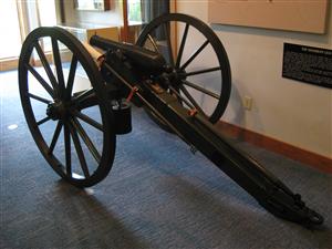 Rear View of the Woodruff Gun inside the Visitor Center Rear View of the Woodruff Gun inside the Visitor Center