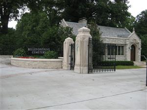 Entrance to Bellefontaine Cemetery in St. Louis, Missouri