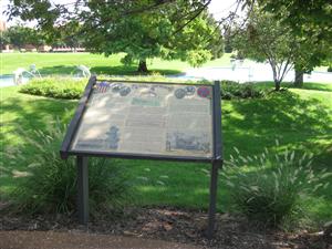 Camp Jackson Interpretive Sign on campus of St. Louis University