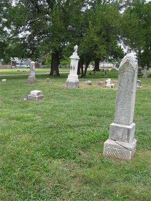 Photo showing location of Blandowski marker in relation to Stughl and Grimmel Monuments