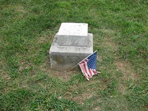 Thought to be the unmarked grave of Captain Constantin Blandowki, first Union officer killed in action during the American Civil War