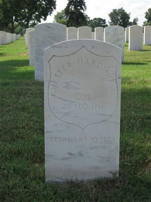 Colonel Chester Harding, Jr. grave at Jefferson Barracks National Cemetery