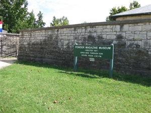 Sign for the Powder Magazine Museum at Jefferson Barracks