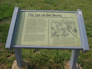 Price's HQ Eye of the Storm interpretive sign