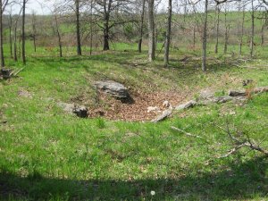 The Sinkhole - site of mass burial of Wilson's Creek Battle dead