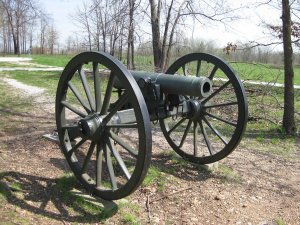 Model 1841 12-pdr Howitzer marking the location of Sokalski's Section