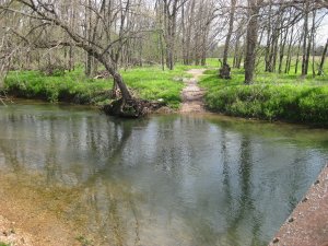 View of the old main ford over Wilson's Creek