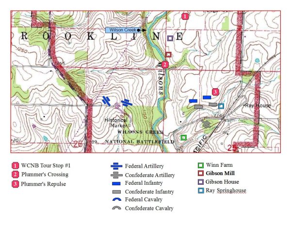 Map showing Plummer crossing and repulse